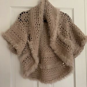 Fur Cardigan Women’s Sweater by Solitaire